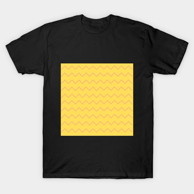 Yellow zigzag pattern T-Shirt by Shineyarts